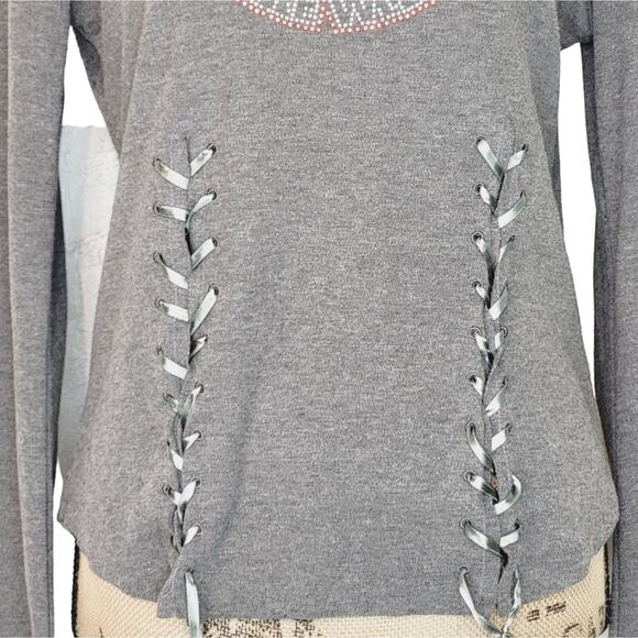 Biker Design 2007 Daytona Beach Bike Week Long Sleeve Lace Up Top Size XL - Picture 4 of 8